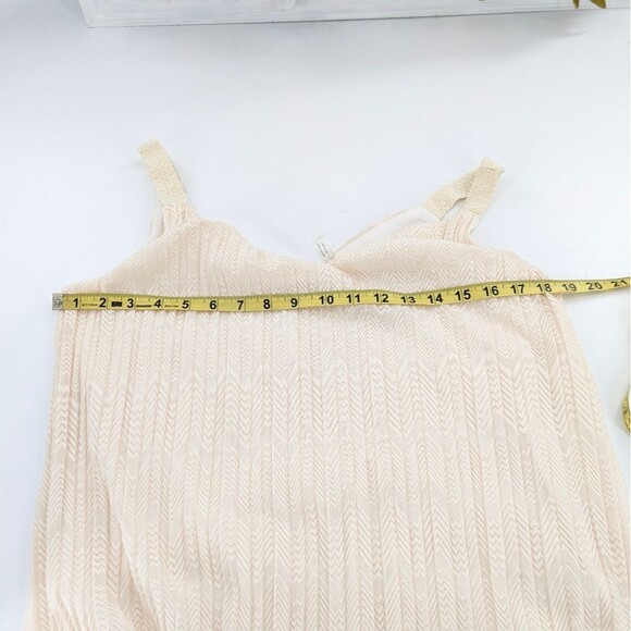 Anthropologie Meadow Rue Prespa Ivory V-Neck Pleated Tank Midi Dress Size 8 - Picture 8 of 10